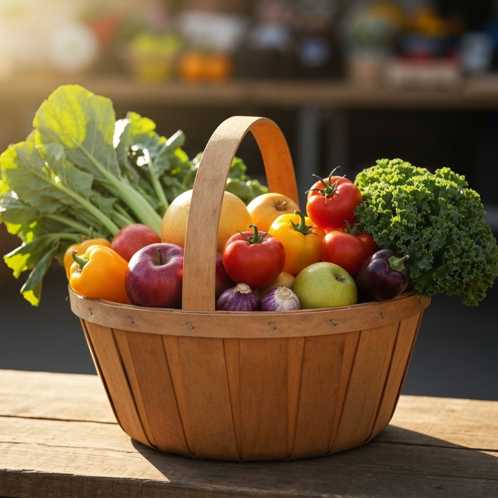 Seasonal vegetables and fruits